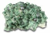 Fluorescent Green Fluorite on Quartz - Diana Maria Mine, England #301729-1